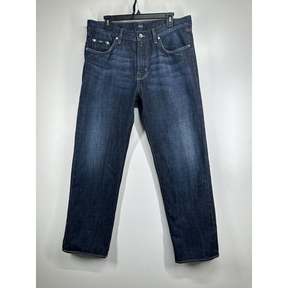 Hugo Boss Jeans Mens 36 Blue Denim Pants Jacksons Comfort Fit Casual 36x32‎